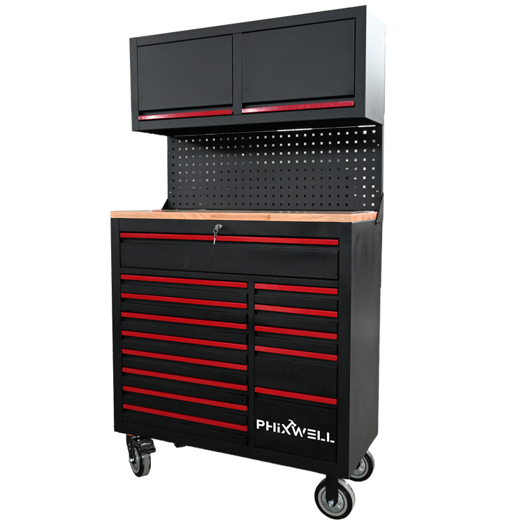 719522 محطة عمل أدوات PHIXWELL متعددة الوظائف ذات 14 درجًا مع خزانة معلقة