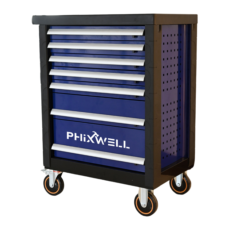 719511 خزانة أدوات PHIXWELL ذات 7 أدراج مع واقيات زوايا بلاستيكية وألواح تغطية