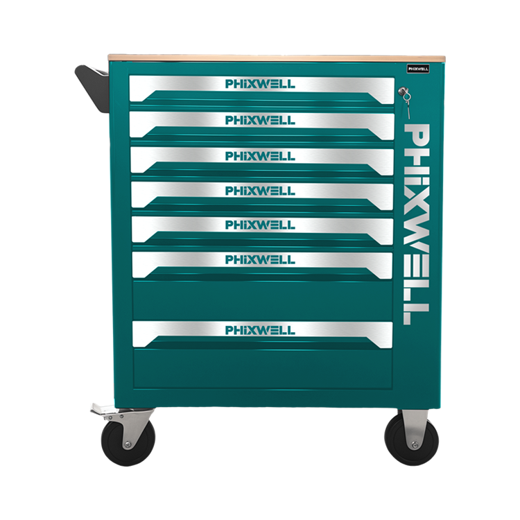 719507 PHIXWELL خزانة أدوات ذات 7 أدراج مع سطح عمل